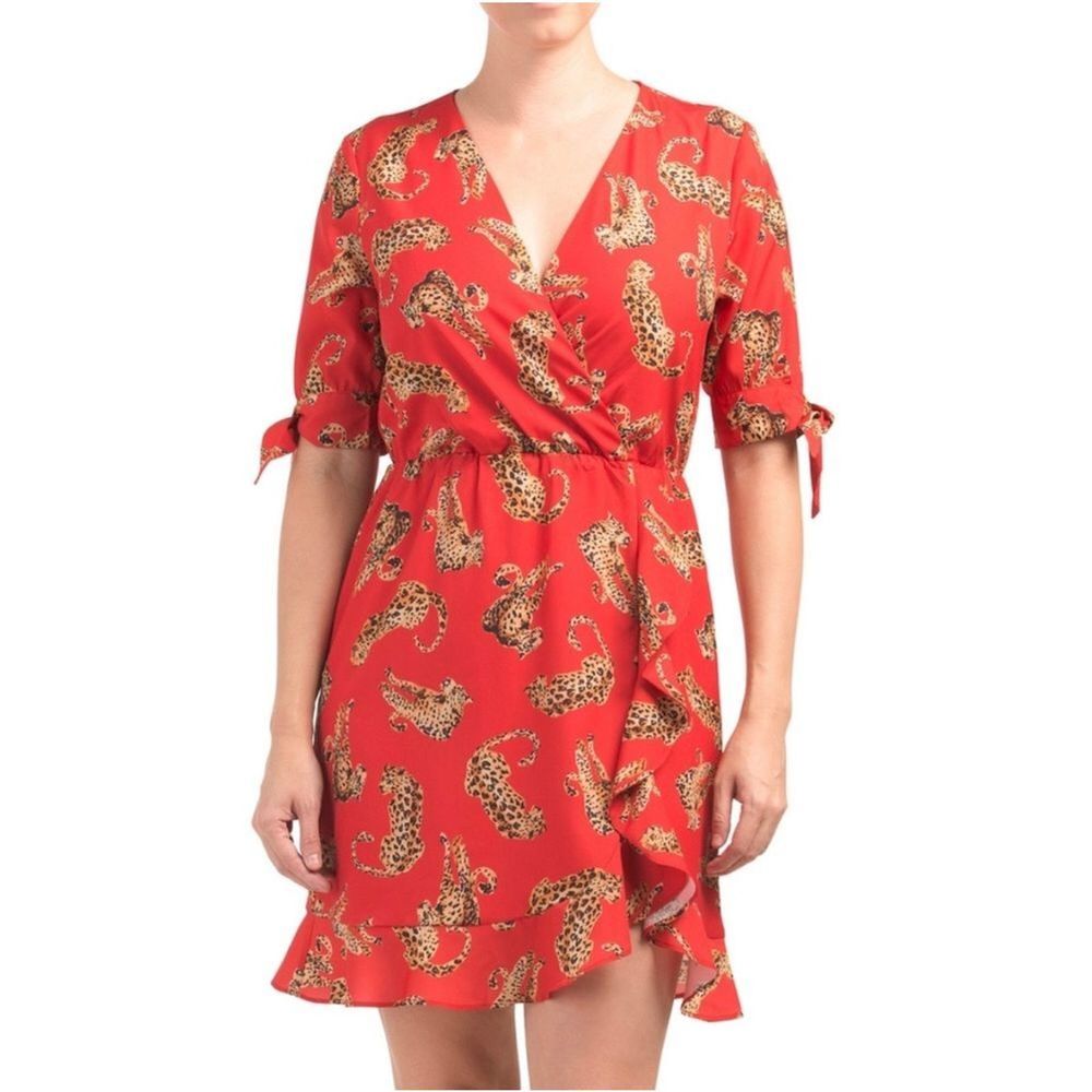 Hutch Anthropologie Leopard Cora Faux Wrap Dress - Picture 2 of 8